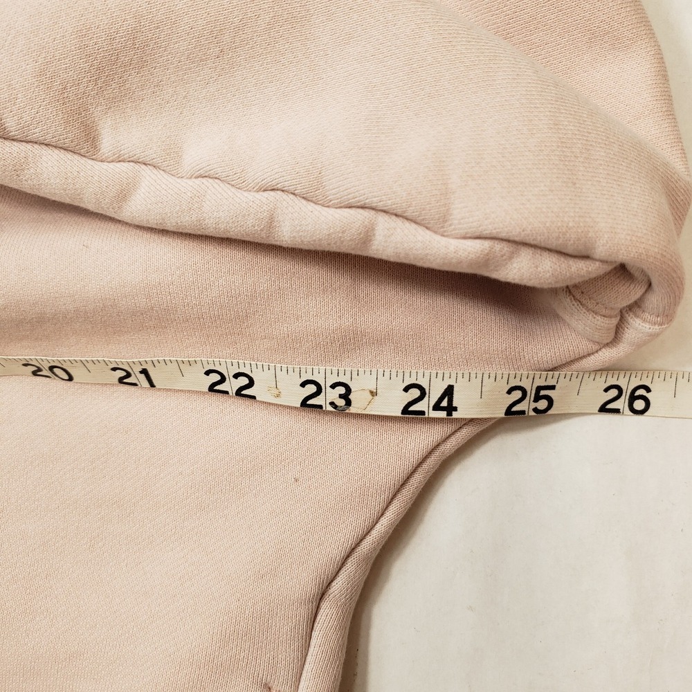 Aritzia Tna Cozy Fleece Size 1 Small Boyfriend Crew Sweatshirt Pale Pink Slouchy - Picture 7 of 9